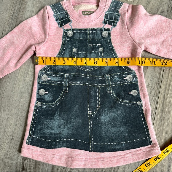 NWT Levis pink and blue jean looking dress. Size 12 months- - Picture 2 of 9